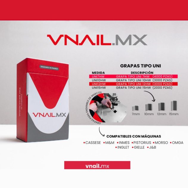 Grapa de Ensamble Tipo UNI HW 15mm Vnail - Imagen 5